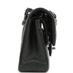 Chanel Small Classic Double Flap Bag Black Iridescent Caviar Ruthenium Hardware