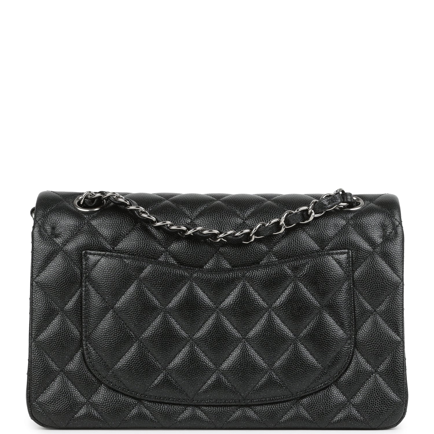 Chanel Small Classic Double Flap Bag Black Iridescent Caviar Ruthenium Hardware