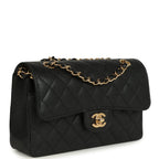 Chanel Small Classic Double Flap Bag Black Caviar Gold Hardware