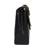 Vintage Chanel XL Jumbo Classic Mademoiselle Vertical Flap Black Caviar Gold Hardware