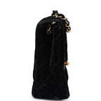 Vintage Chanel Mini Square Flap Bag Black Velvet Gold Hardware