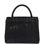 Vintage Chanel Vertical Stripe Kelly Flap Bag Black Caviar Gold Hardware