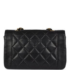 Vintage Chanel Small Diana Flap Bag Black Lambskin Gold Hardware