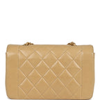 Vintage Chanel Small Diana Flap Bag Beige Lambskin Gold Hardware