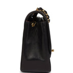 Vintage Chanel Small Diana Flap Bag Black Lambskin Gold Hardware