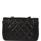 Vintage Chanel Small Diana Flap Bag Black Lambskin Gold Hardware
