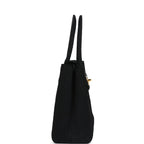 Vintage Chanel Large Kelly Rope Black Woven Gold Hardware