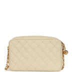 Vintage Chanel Medium Camera Bag Light Beige Caviar Gold Hardware