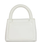 Vintage Chanel Small Kelly White Caviar Gold Hardware