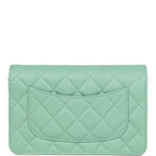 Chanel Wallet On Chain WOC Light Green Caviar Light Gold Hardware