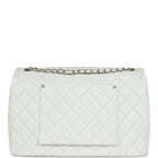 Chanel XXL Flap Bag White Shiny Caviar Light Gold Hardware