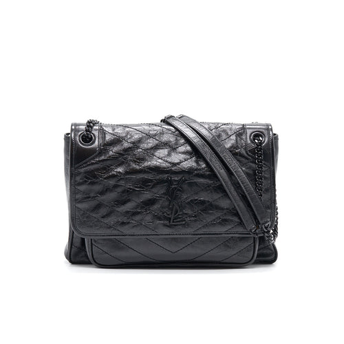 Saint Laurent YSL Niki Black Shoulder Bag
