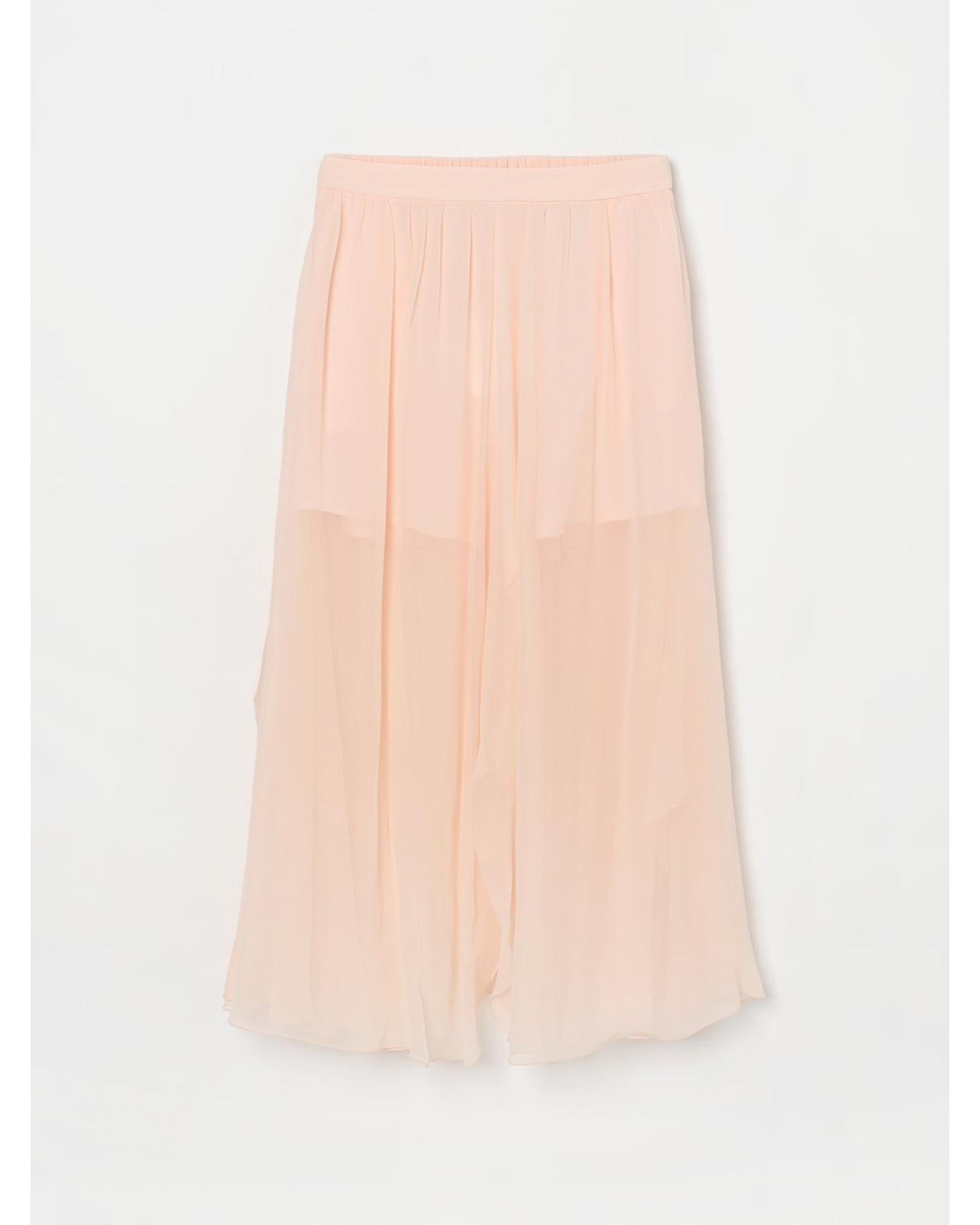 Chloe Wide Leg Silk Culottes Kids Pink Pants