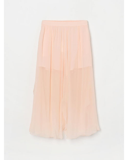 Chloe Wide Leg Silk Culottes Kids Pink Pants