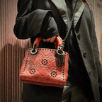 Christian Dior Cruise Collection Mini Studded Flower Ladydior Bag