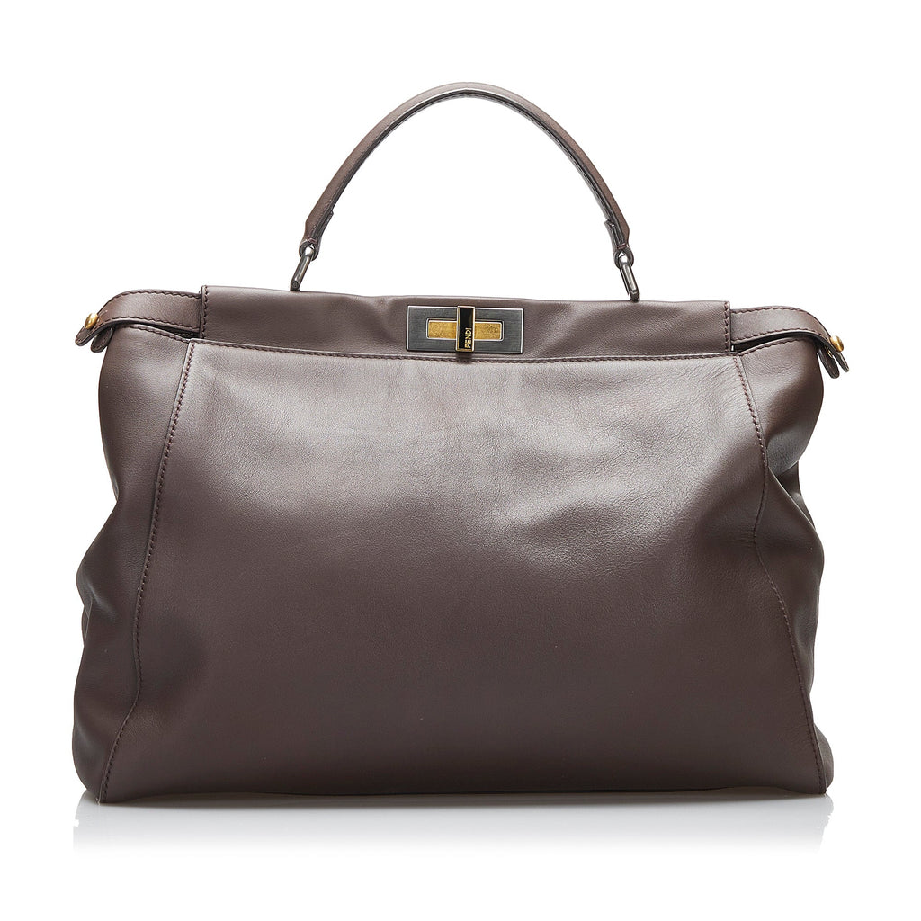 Fendi Peekaboo Large Brown Leather