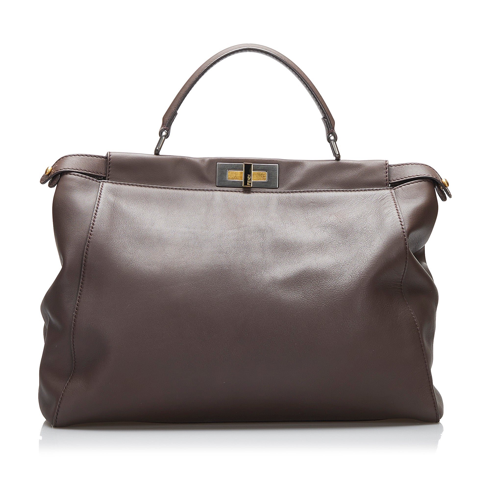 Fendi Peekaboo Large Brown Leather