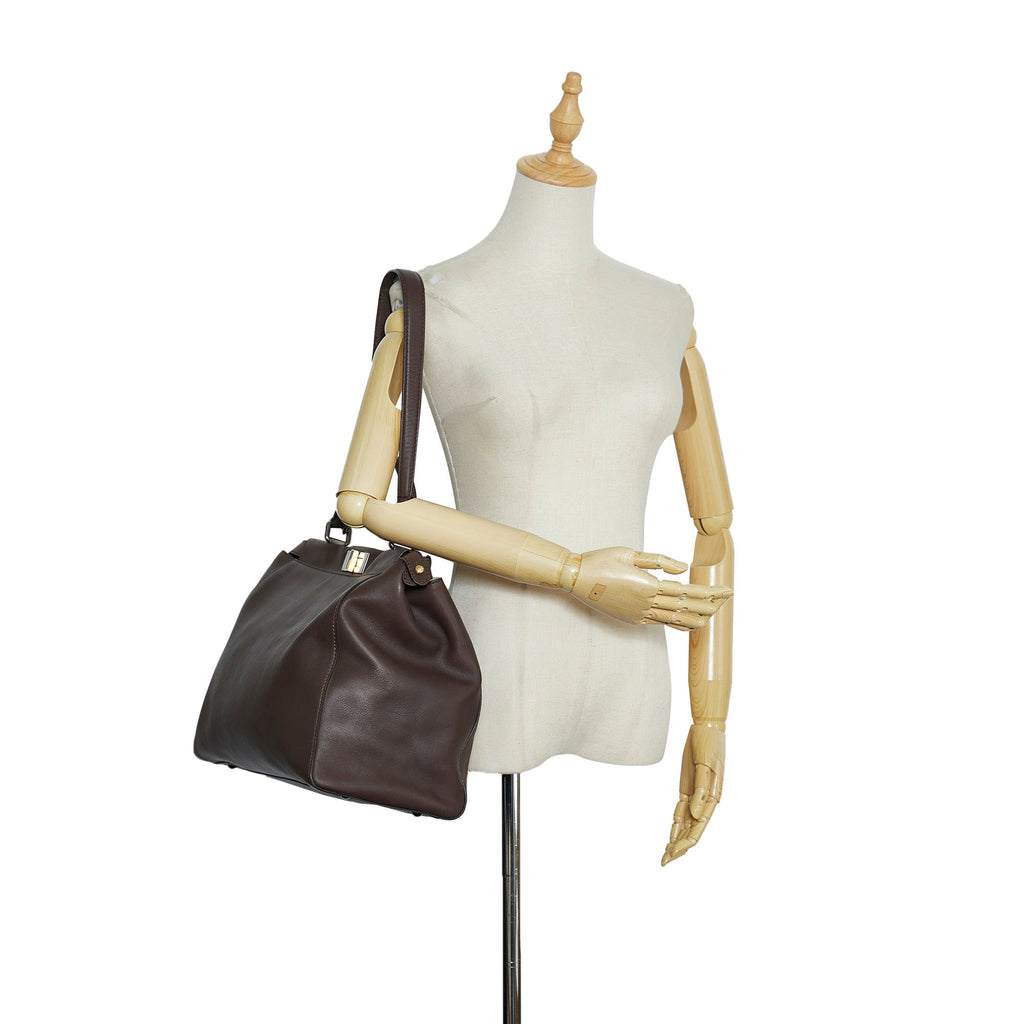 Fendi Peekaboo Large Brown Leather