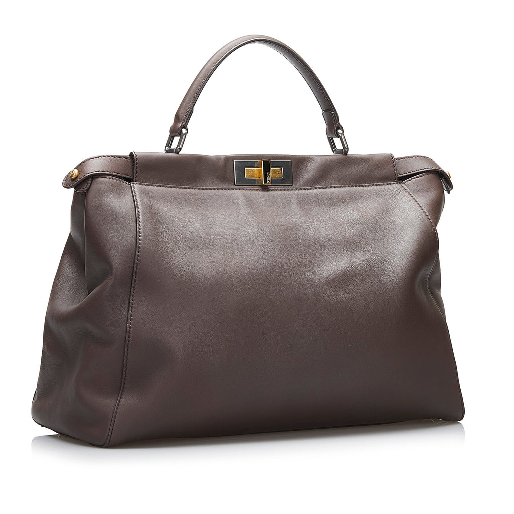 Fendi Peekaboo Large Brown Leather