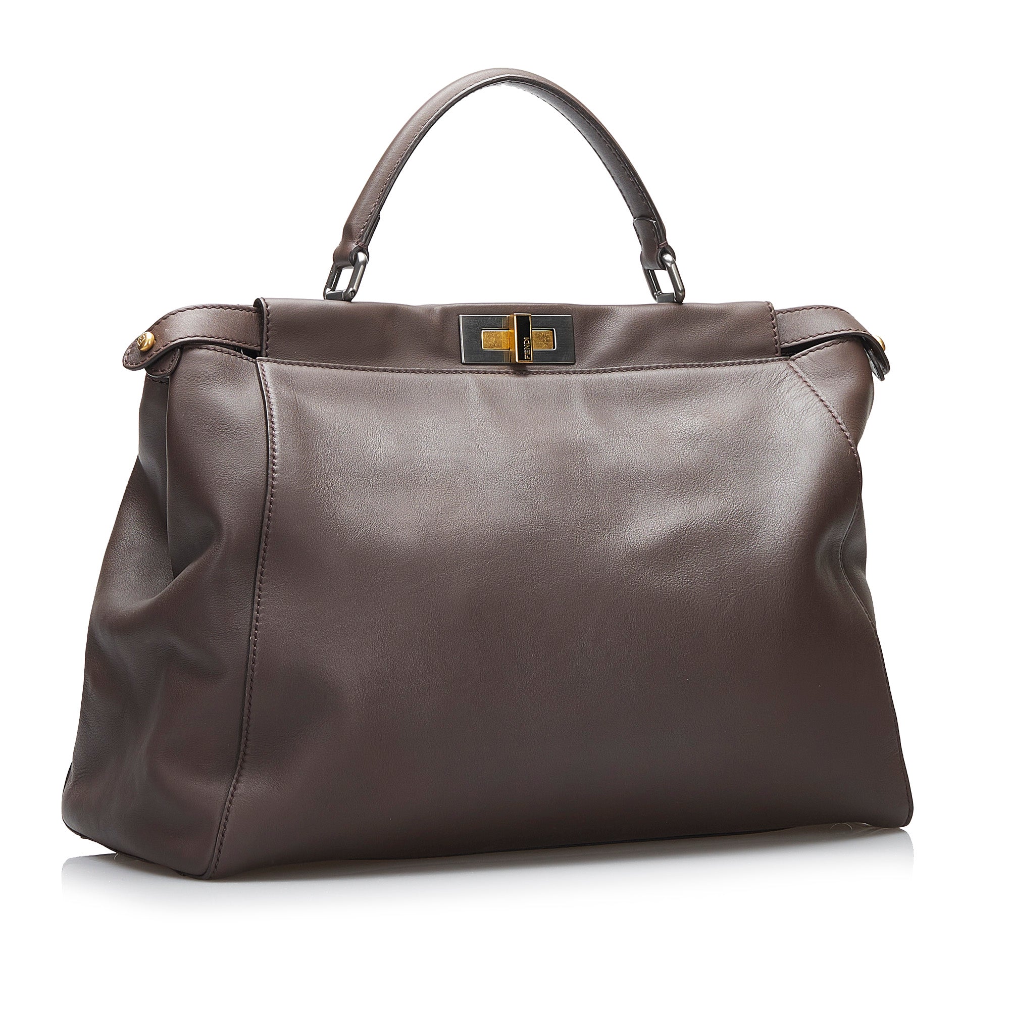 Fendi Peekaboo Large Brown Leather