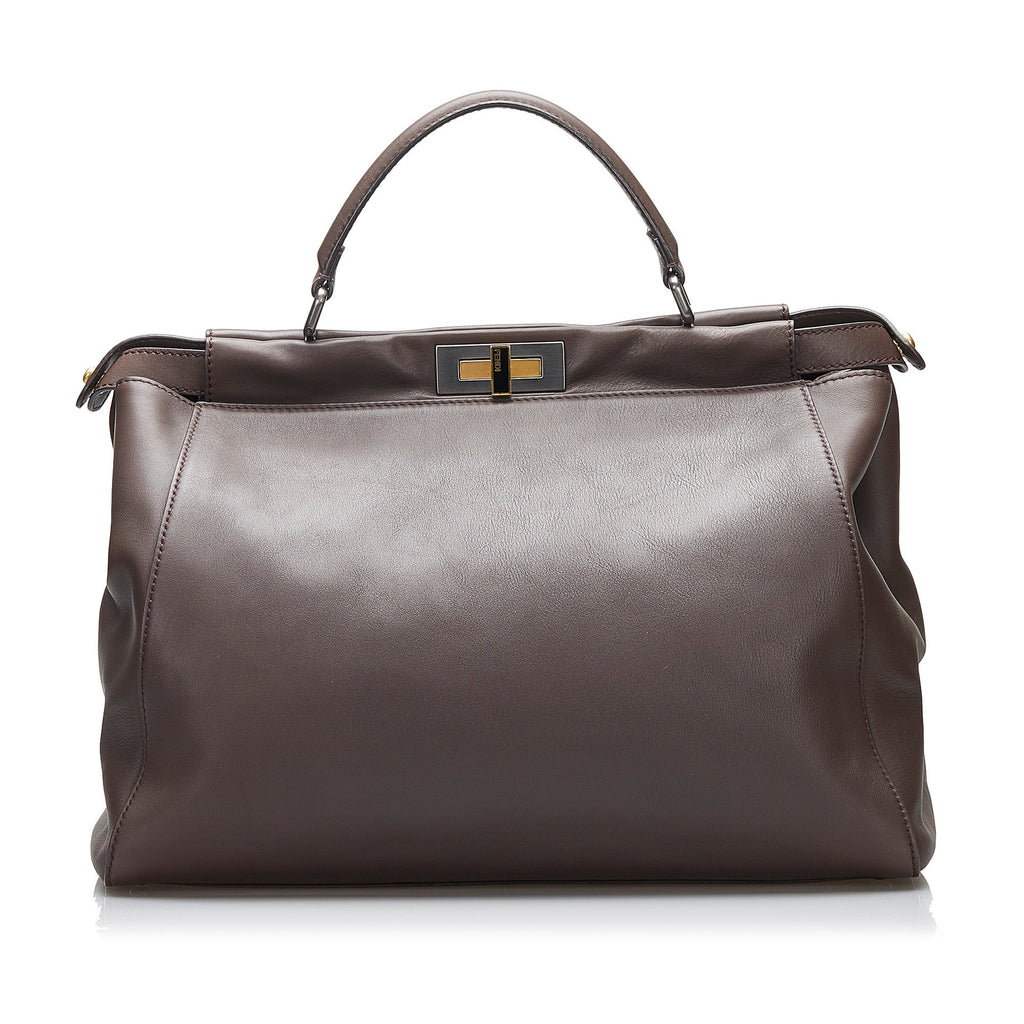 Fendi Peekaboo Large Brown Leather