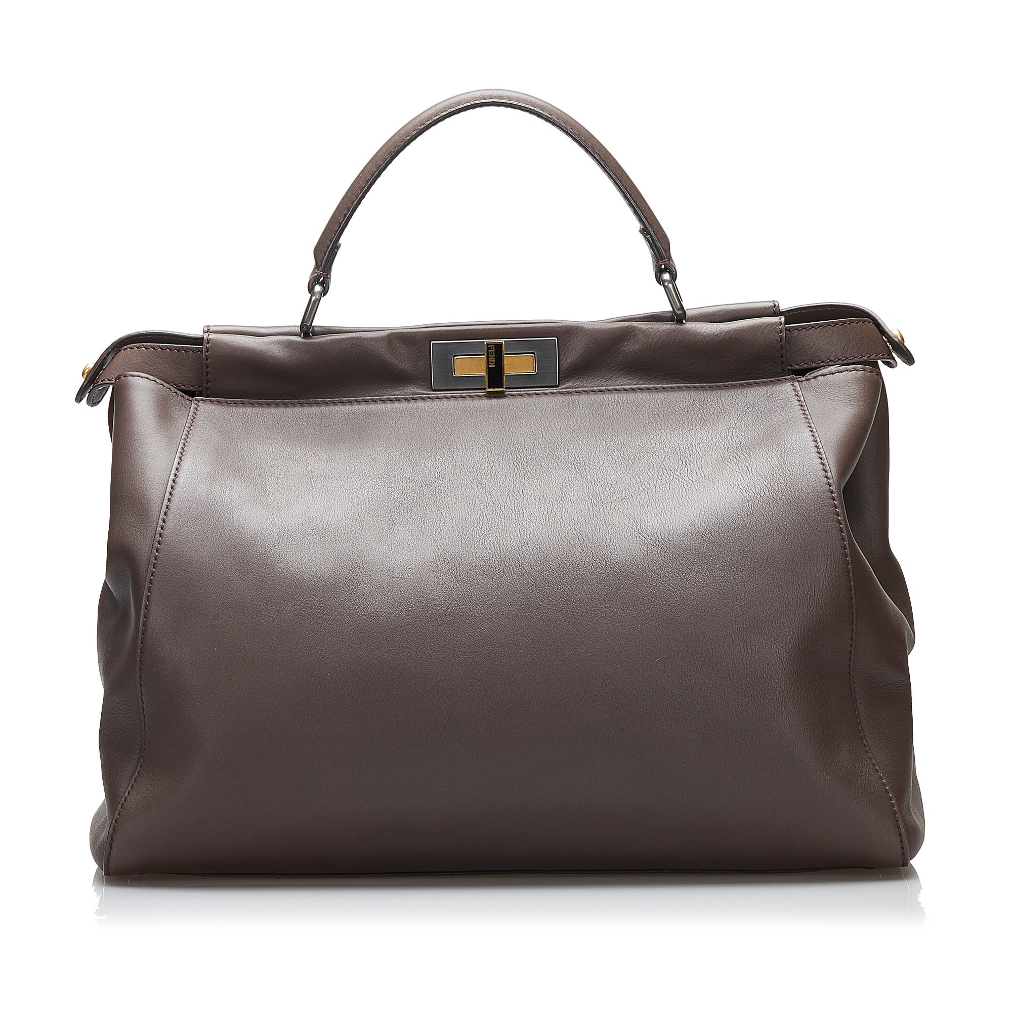 Fendi Peekaboo Large Brown Leather