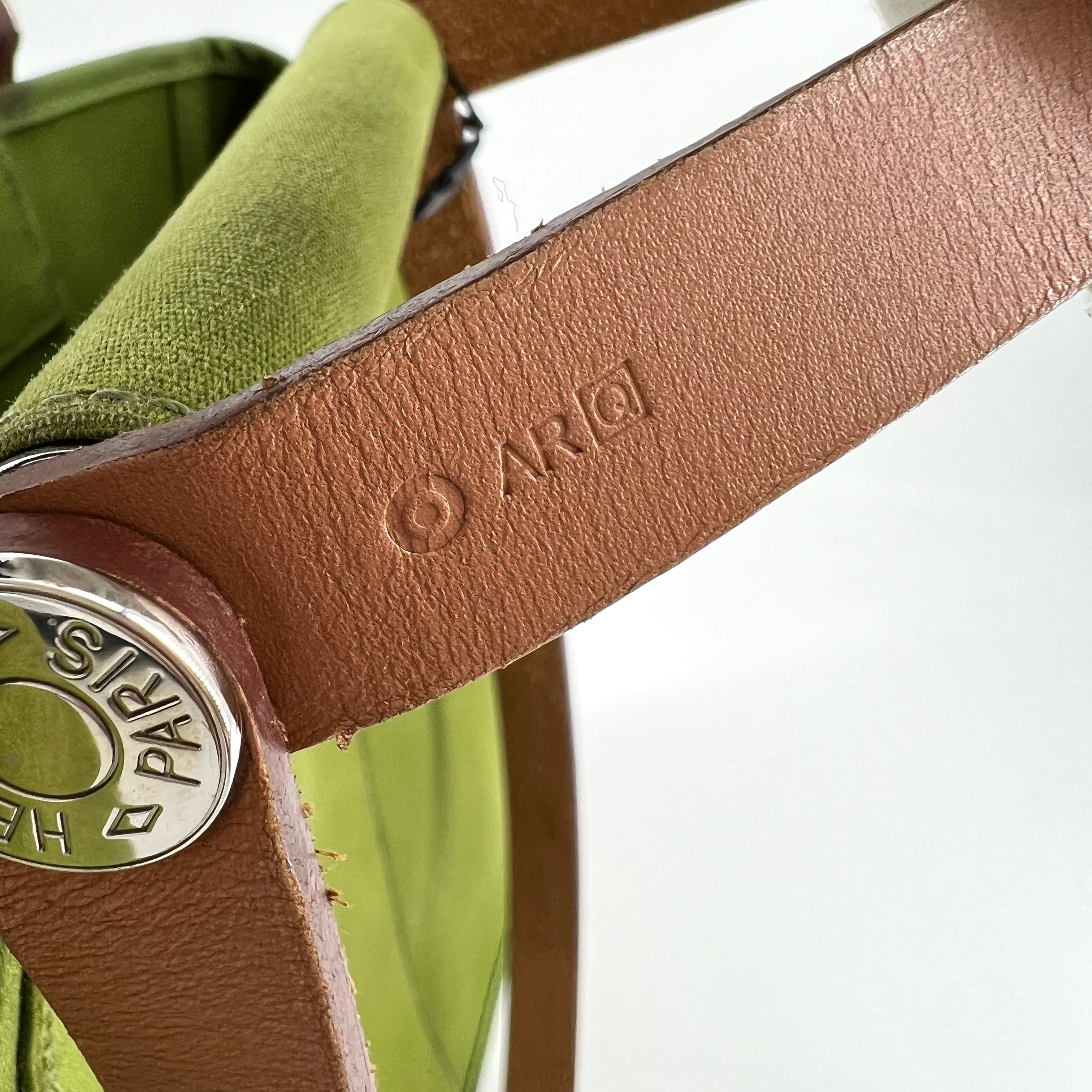Hermes Green Canvas Cabag Elan PM Bag