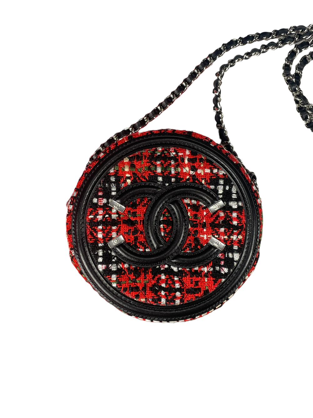 CHANEL- Round Tweeted Crossbody