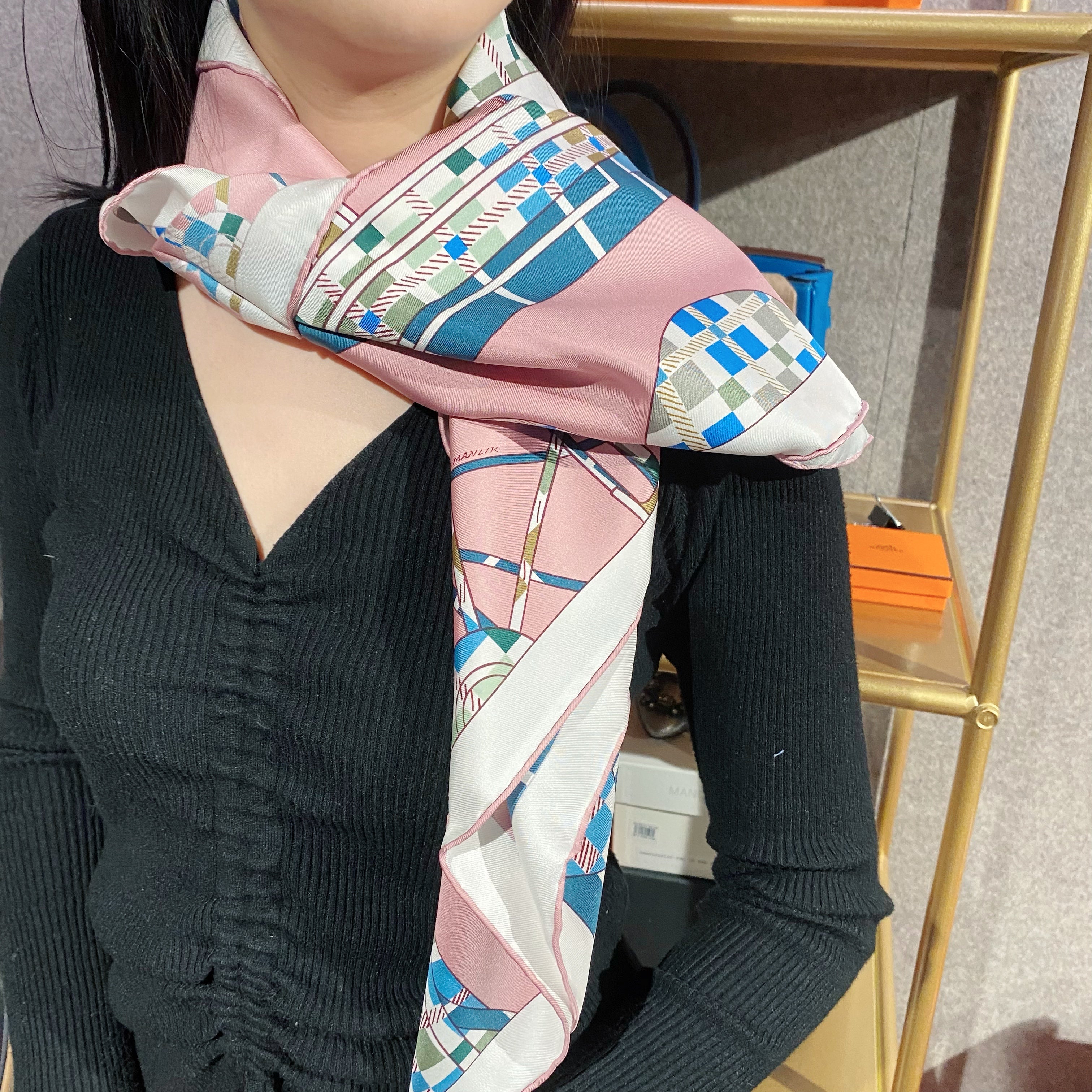 Hermes silk scarf
