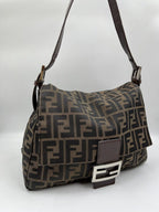 Fendi Mamma Baguette in Brown Zucca Canvas