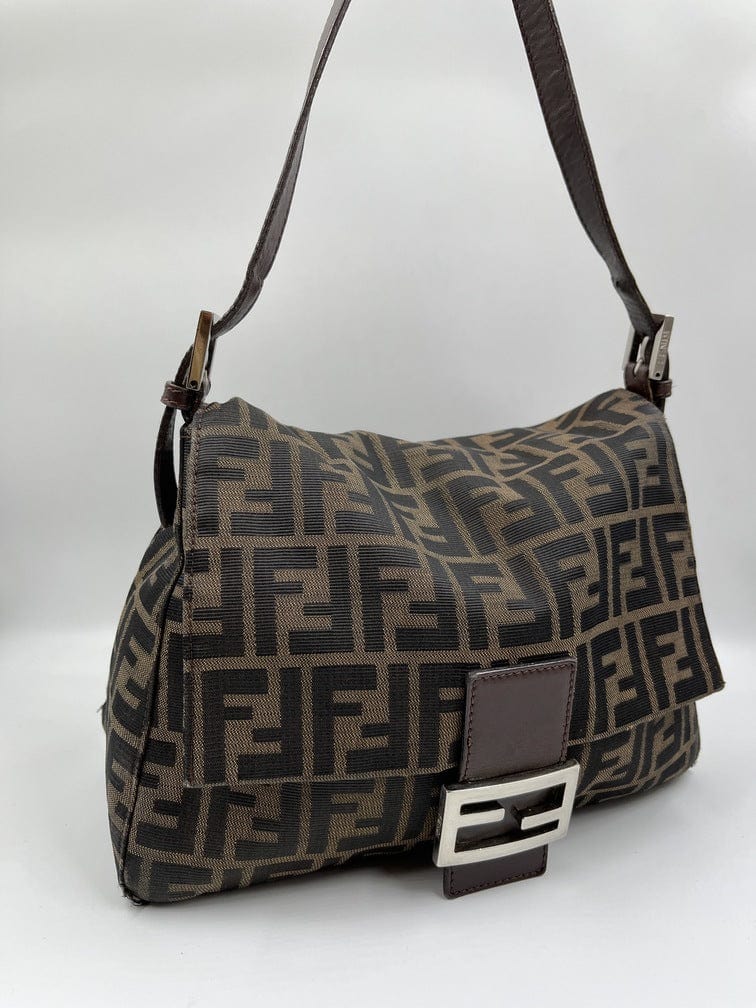Fendi Mamma Baguette in Brown Zucca Canvas