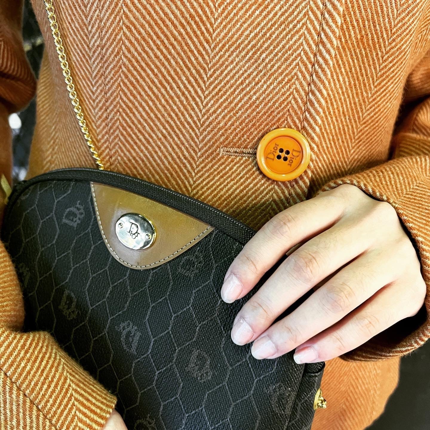 Dior honeycomb shoulder bag