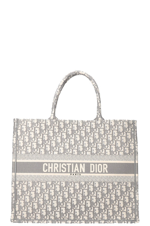 CHRISTIAN DIOR Book Tote Large Oblique Grey