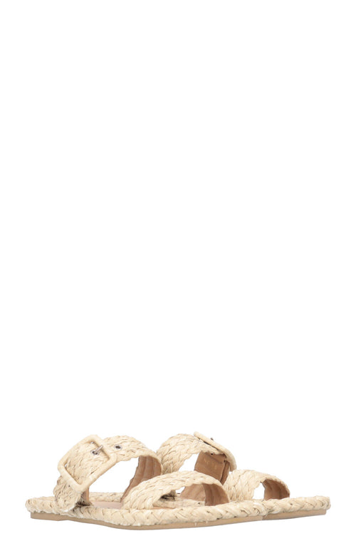 CHRISTIAN DIOR Woven Raffia Flats