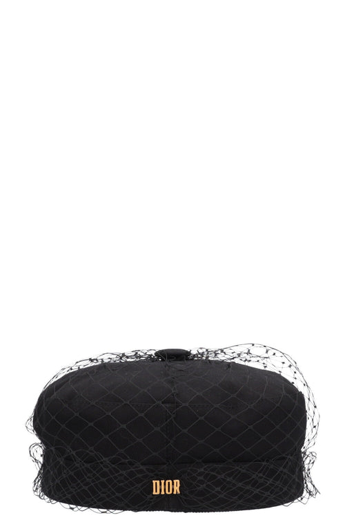 CHRISTIAN DIOR Newsboy Veil Hat