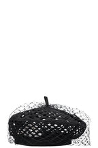 CHRISTIAN DIOR Arty Veil Beret Hat Black