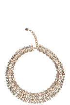 CHRISTIAN DIOR Crystal Necklace Champagne Gold