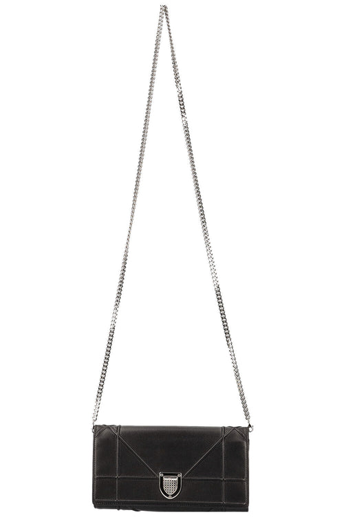 CHRISTIAN DIOR Diorama Wallet On Chain Black