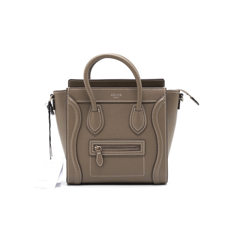 Celine Nano Luggage Bag in Drummed Calfskin