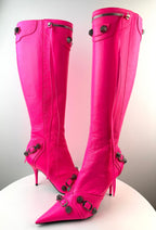 Balenciaga Cagole 90mm Boot in Fluo Pink