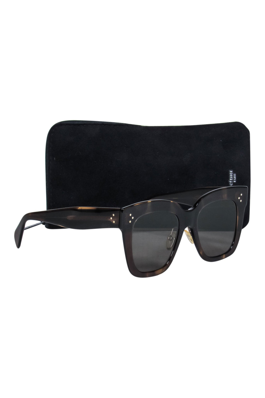Celine - Brown Tortoise Large Square Sunglasses
