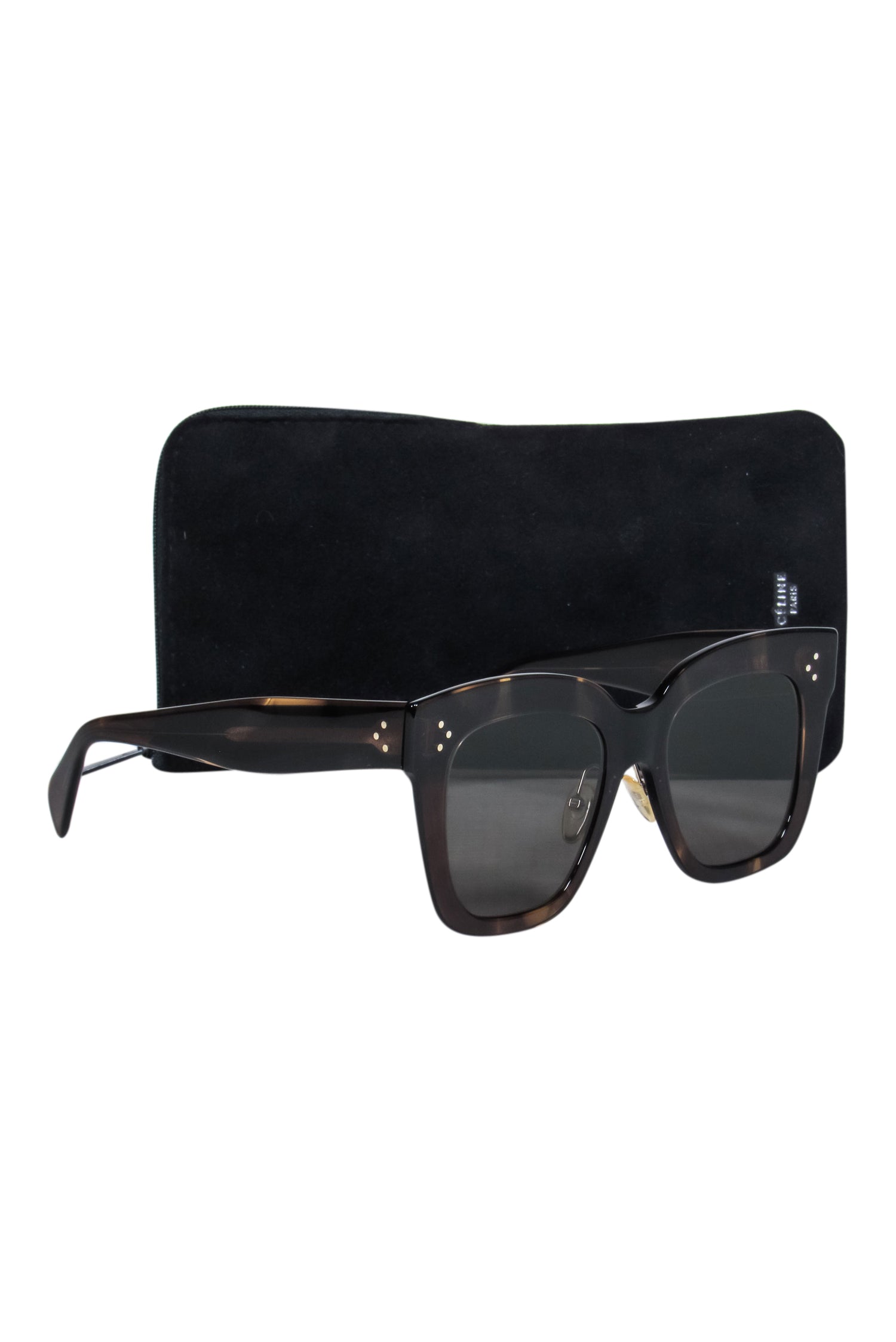 Celine - Brown Tortoise Large Square Sunglasses