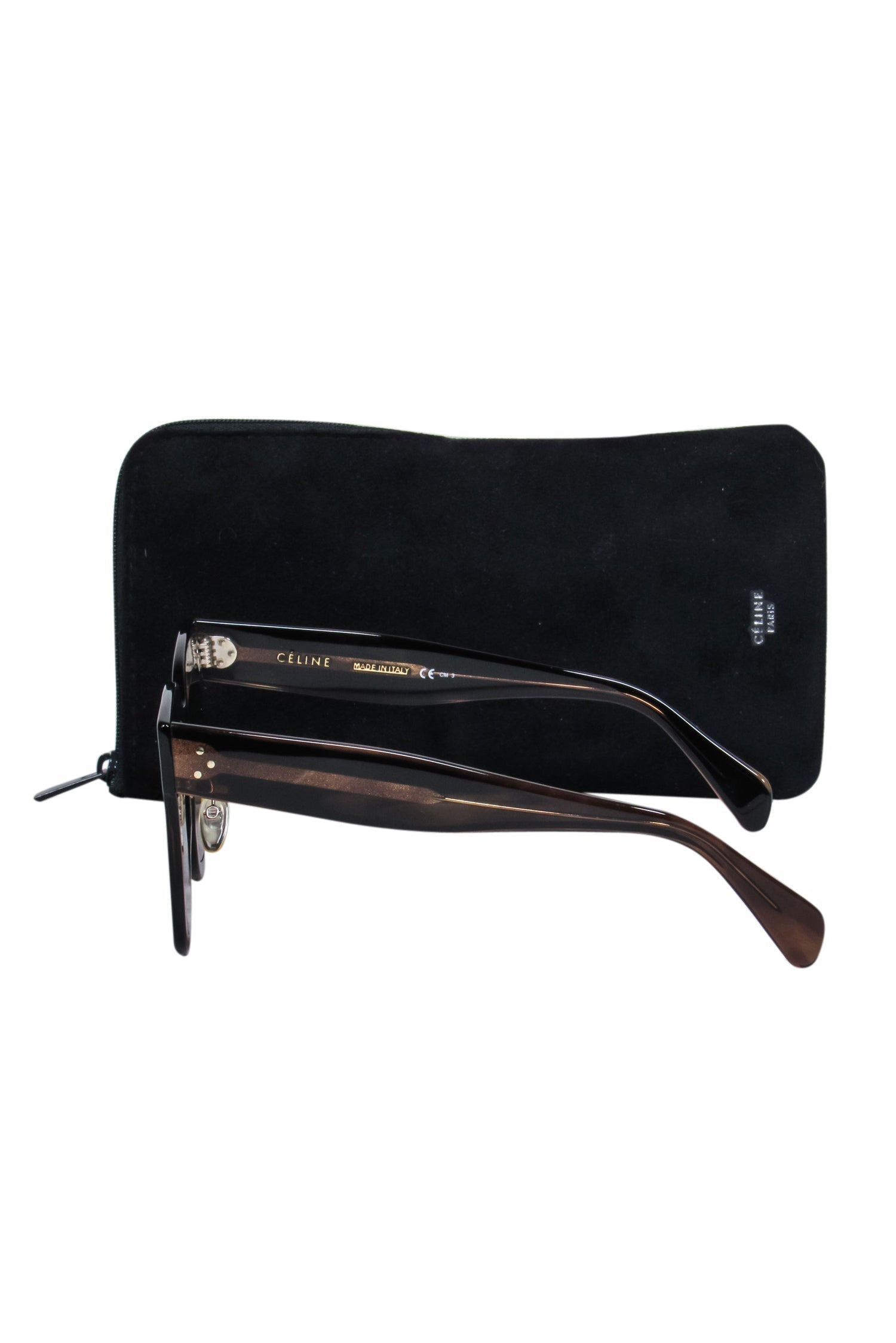 Celine - Brown Tortoise Large Square Sunglasses