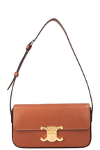 CELINE Triomphe Shoulder Bag Brown Tan