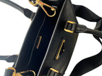 PRADA - Black Saffiano Triangle Logo Mini Crossbody Bag