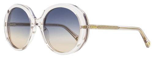 Chloe Esther Oval Sunglasses CH0007S 002 Transparent Violet 54mm