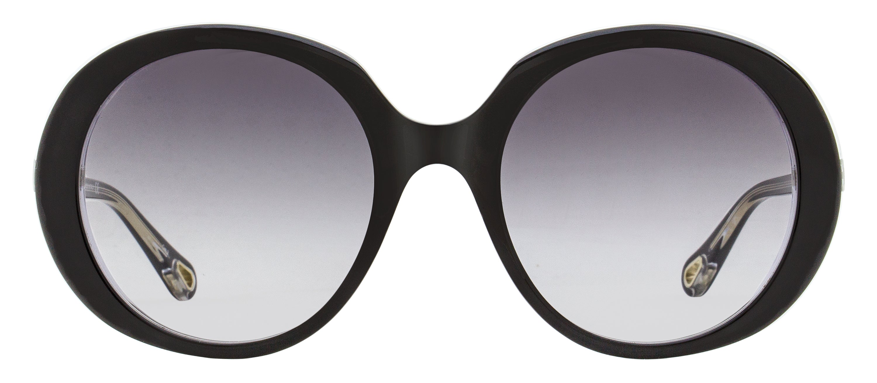 Chloe Esther Oval Sunglasses CH0007S 005 Black/Clear 54mm
