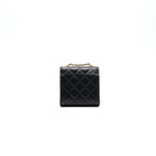 Chanel Lambskin Quilted Mini Trendy CC Chain Wallet Black