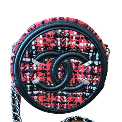 CHANEL- Round Tweeted Crossbody