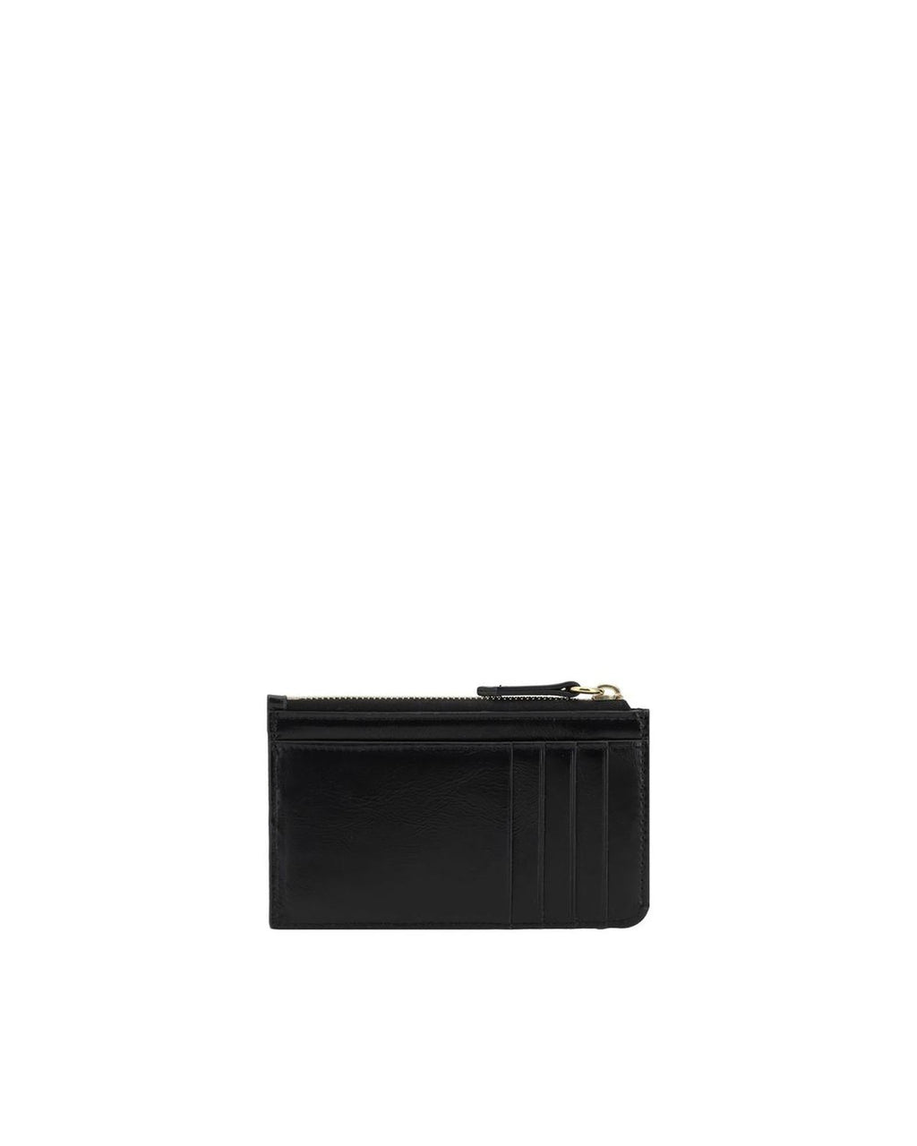 Chloe Alphabet Zip Card Holder Women Black Wallets & Pouches